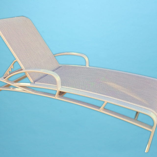 E-150A Eclipse Sling line with arm Chaise lounge, 16" tall