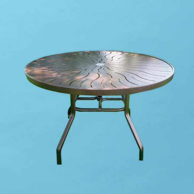 48" round R style Aluminum top table