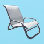I-40 line sling sand chair with flat arms