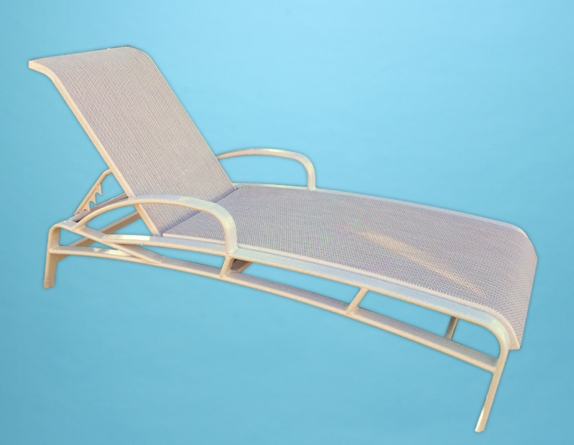 E-150A Eclipse Sling line with arm Chaise lounge, 16" tall