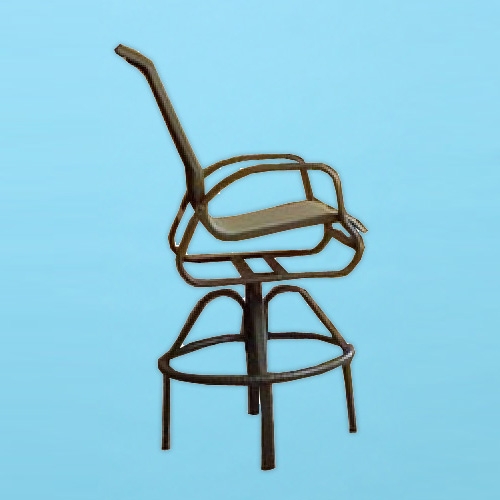 I-375 line sling swivel bar stool with arms