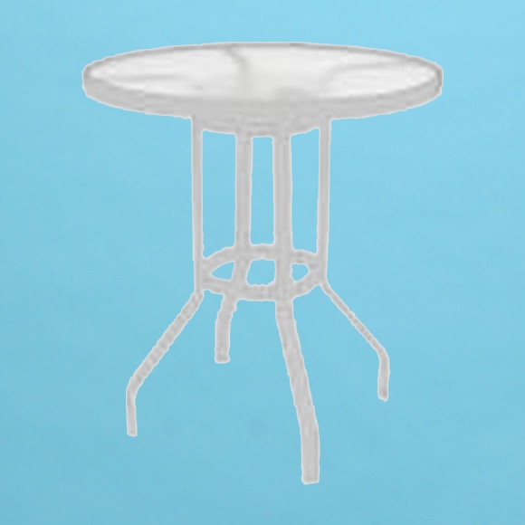 48" Commercial Grade round acrylic top bar table with hole