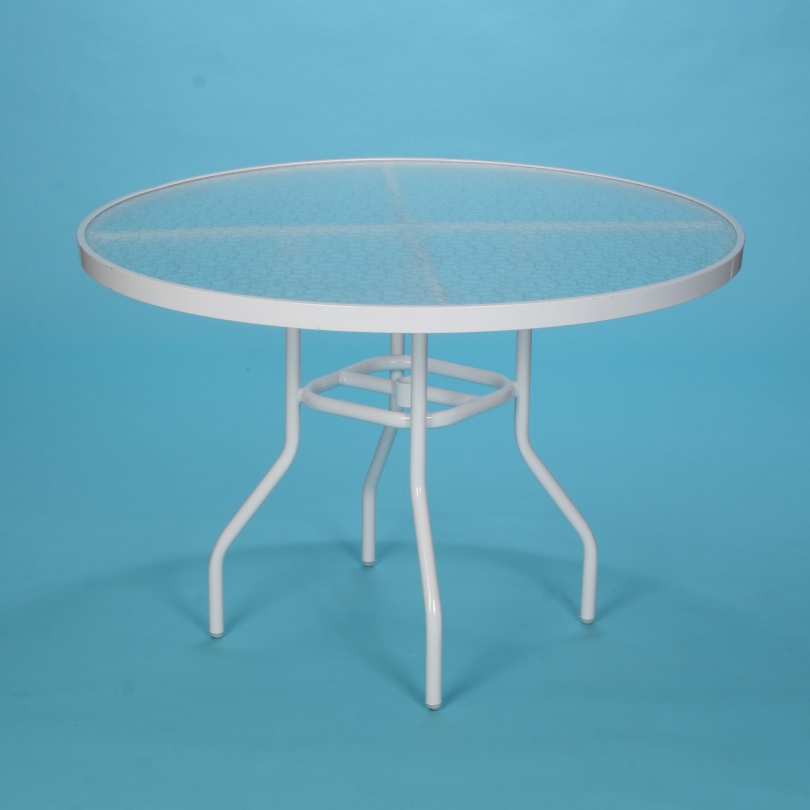 36" round acrylic top dining table